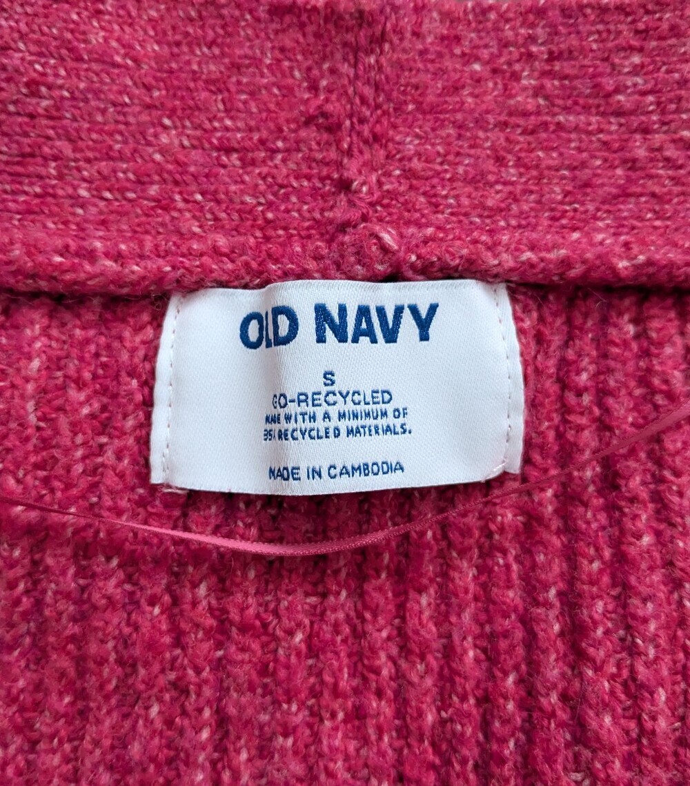 Old Navy Raspberry Pink V-Neck Button Cardigan - Picture 4 of 4
